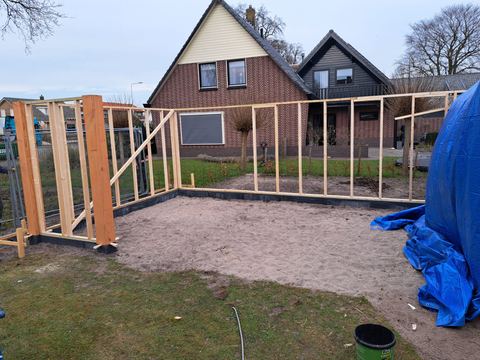 Detail van de verandaconstructie