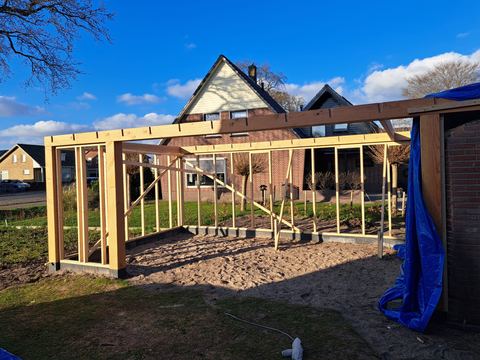 Aansluiting van de veranda op de woning