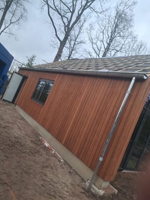 Overzicht van de nieuwe gevelbekleding