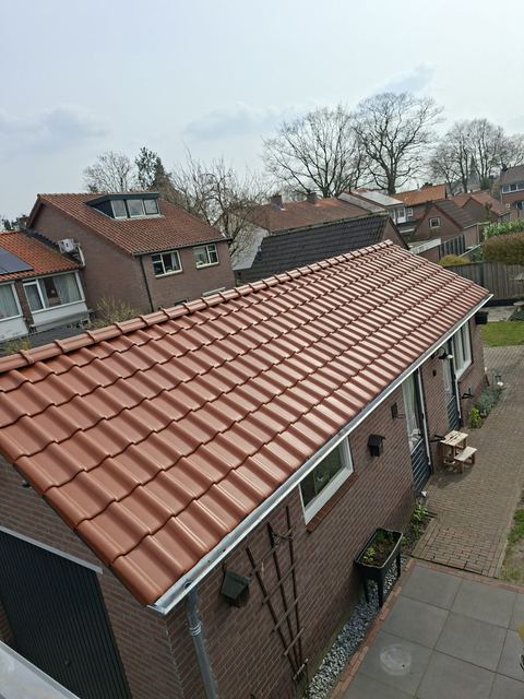Overzicht van het gerenoveerde dak